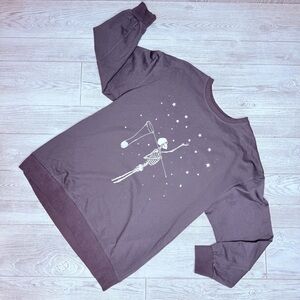 Chicyea Skeletons Happy Halloween Star & Skull Skeleton Sweatshirt sweater shirt